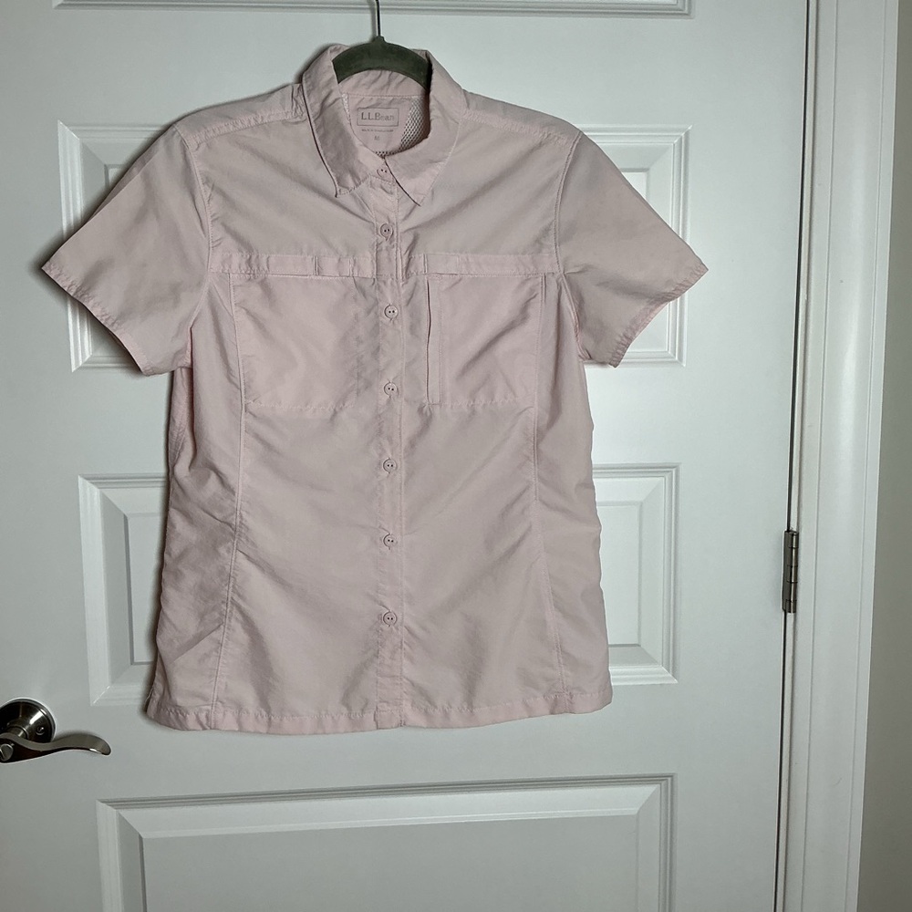 L.L. Bean Blush Pink Button-Up Shirt
